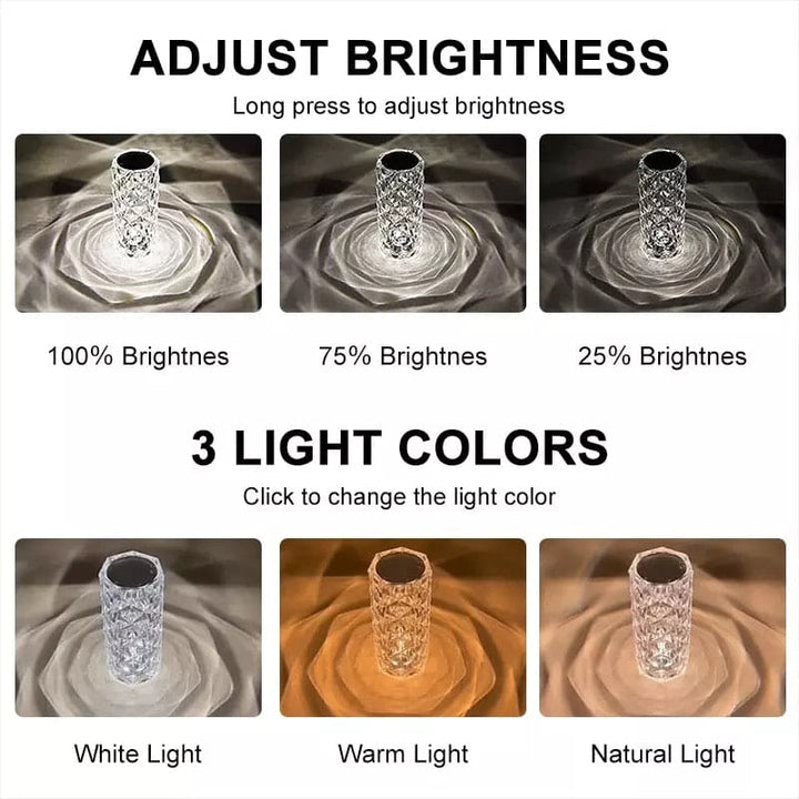 Rose Crystal Diamond Lamp Viral TikTok Product